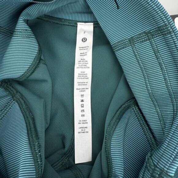 NWT LULULEMON Base Pace High-Rise Tight 25" Two-Tone Ribbed Sz 2 Special Edition - Picture 8 of 11